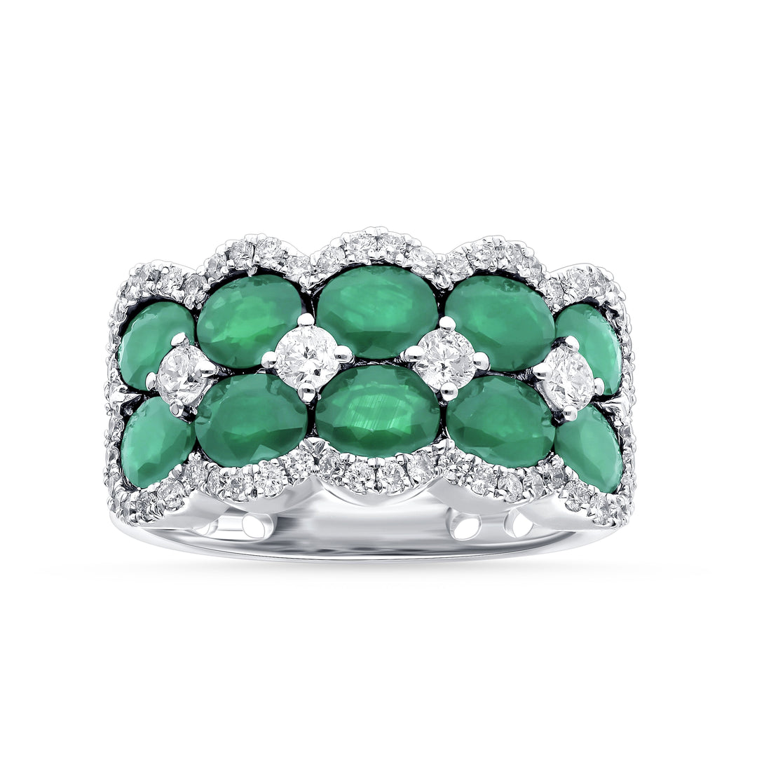 14K White Gold Lab-Grown Diamond Emerald Cut Ring