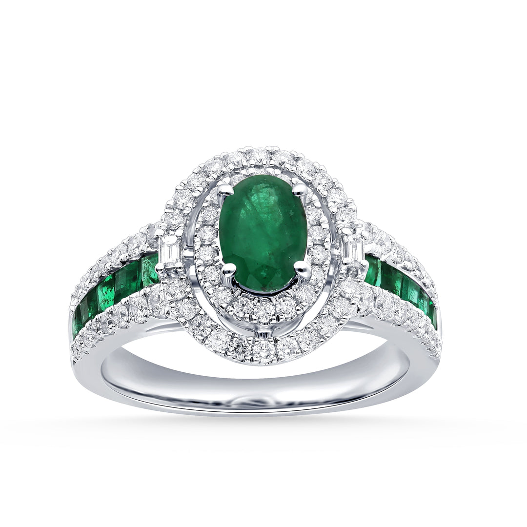 14k White Gold Lab Diamond Solitaire Ring