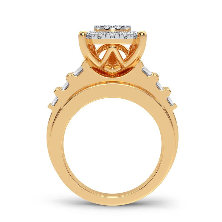 Chic 10k Gold 1.00CT Lab Diamond Womens Fashion Ring