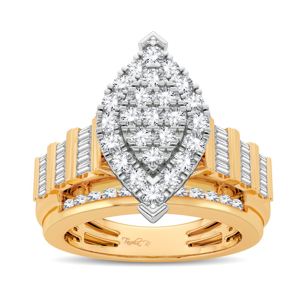 10k Yellow Gold Lab Diamond Womens Fashion Ring - 1CT