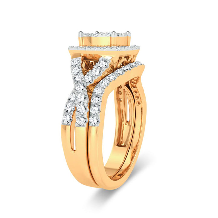14k Yellow Gold 1ct Lab Diamond Womens Bridal Ring