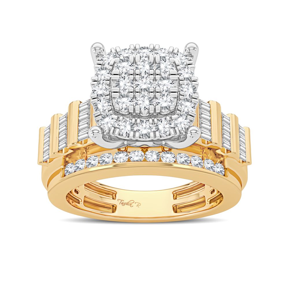 Chic 10k Yellow Gold 1.00CT Lab Diamond Womens Fashion Ring