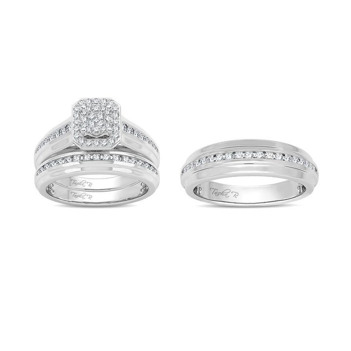 Sparkling Lab Diamond Trio in 14k White Gold
