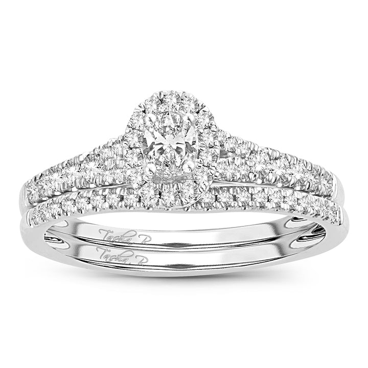 14k White Gold Lab Diamond Fancy Cut Engagement Ring