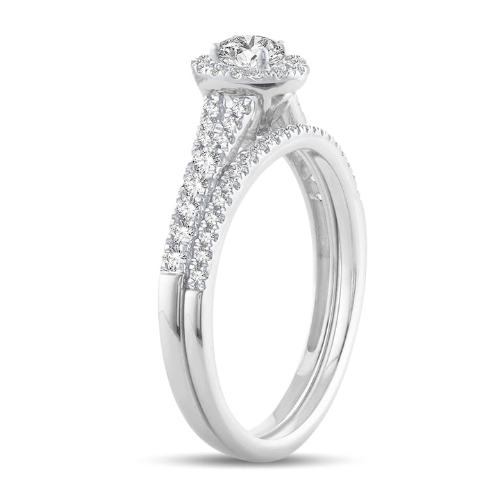 14k White Gold Lab Diamond Fancy Cut Engagement Ring