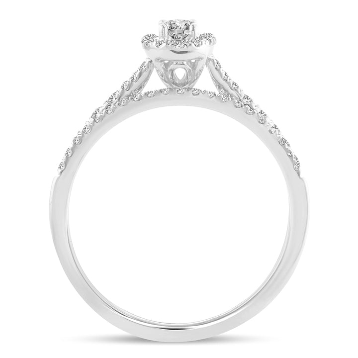 14k White Gold Lab Diamond Fancy Cut Engagement Ring
