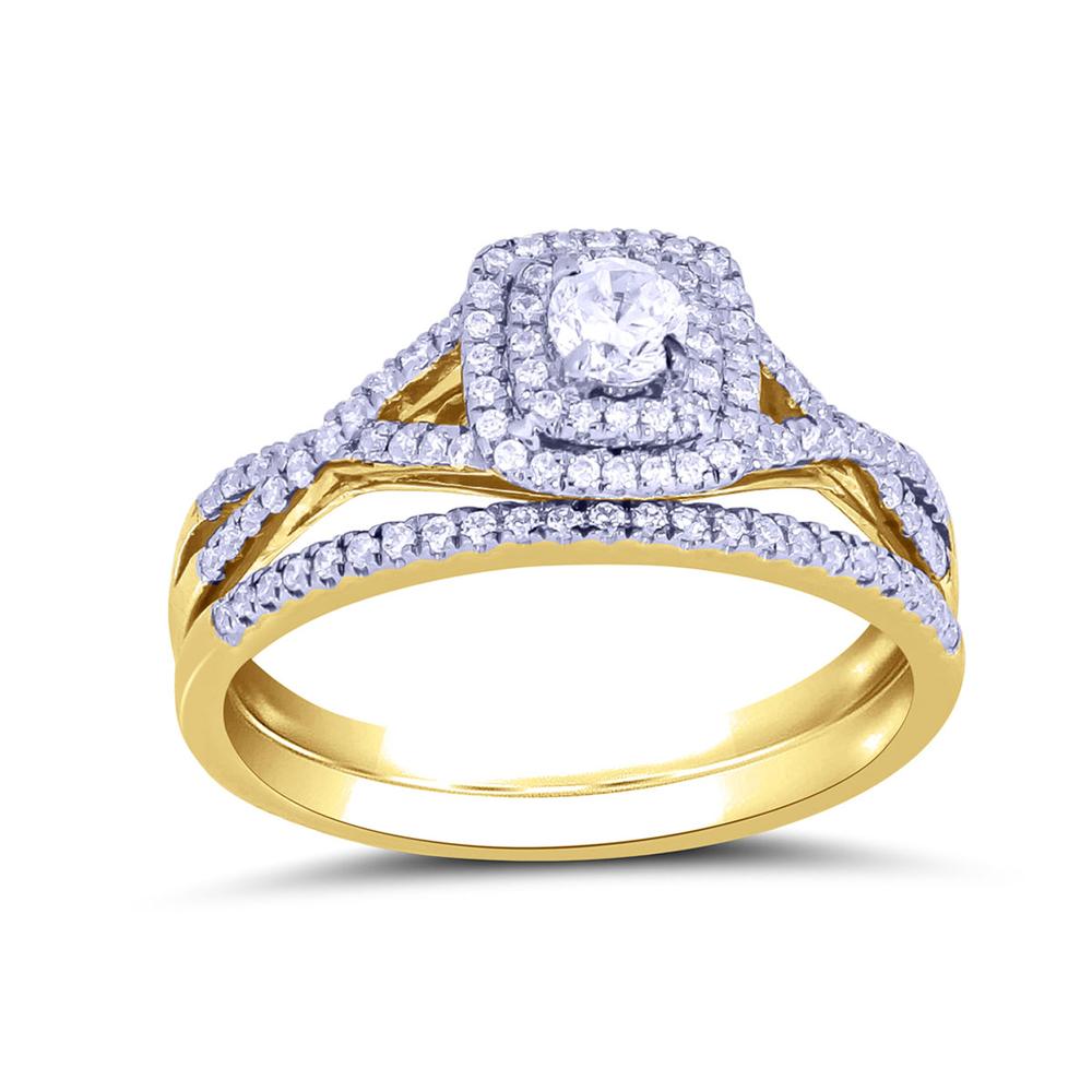 14K Yellow Gold 0.50ct Lab Diamond Womens Engagement Ring