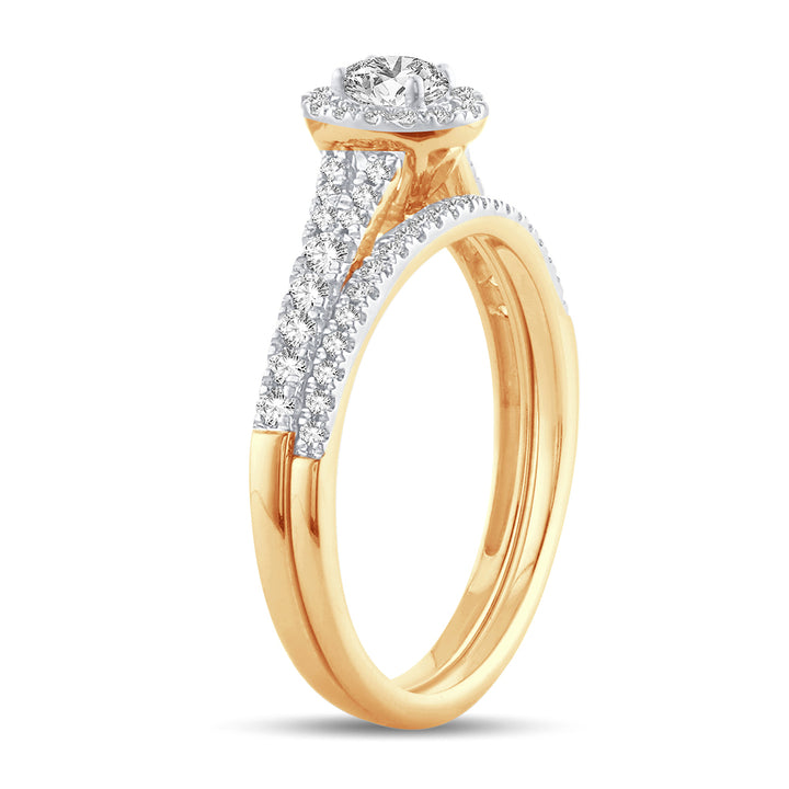 14K Yellow Gold Lab Diamond Fancy Cut Engagement Ring
