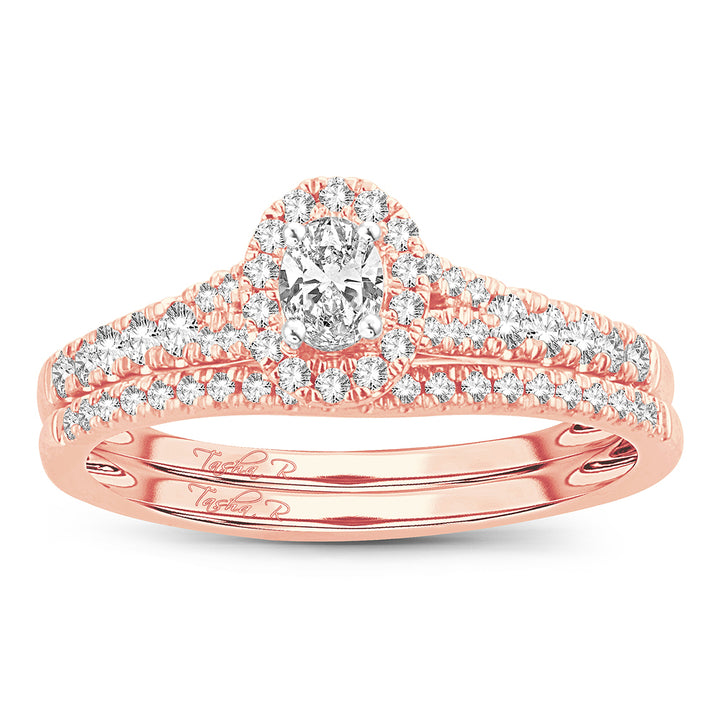 Romantic 14k Rose Gold Lab Diamond Engagement Ring (0.50CT)