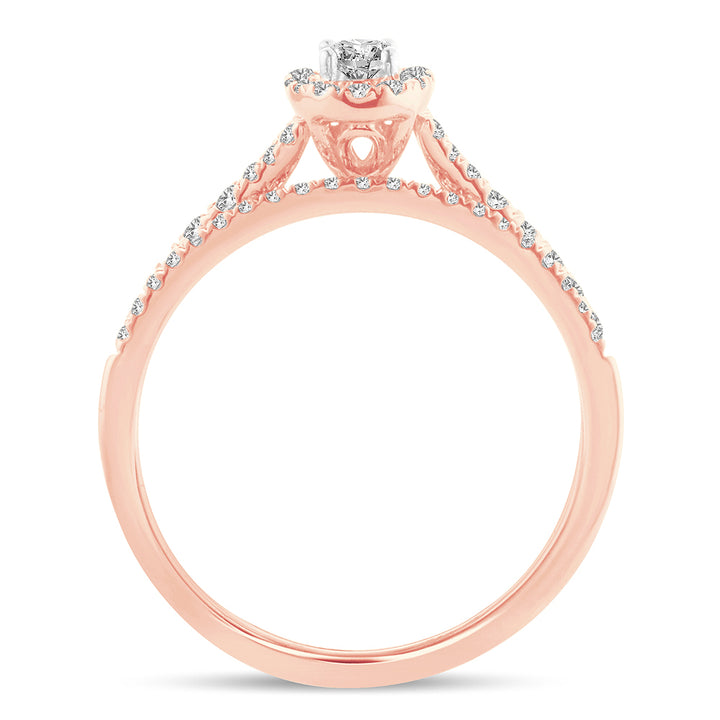 Romantic 14k Rose Gold Lab Diamond Engagement Ring (0.50CT)