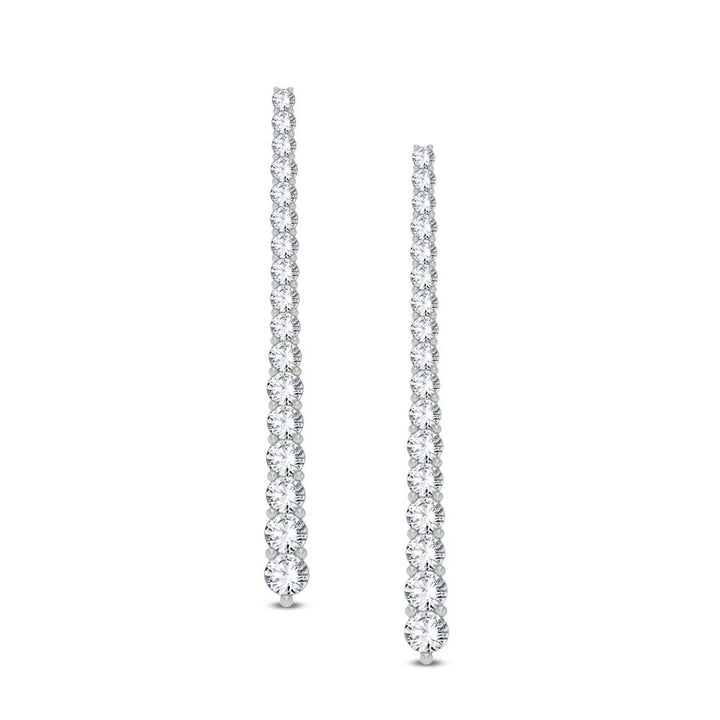 Luminous 18k White Gold 2.17ct Lab Diamond Stud Earrings