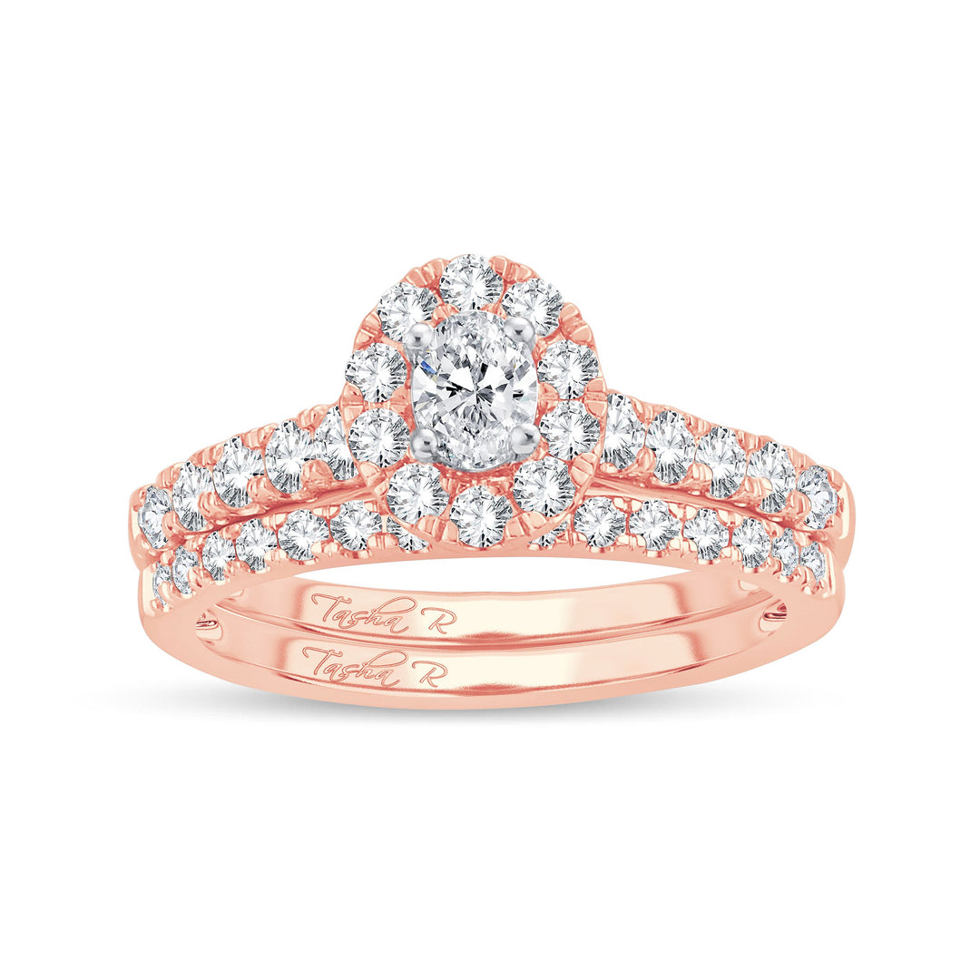 14k Rose Gold 1.15CT Lab Diamond Womens Engagement Ring