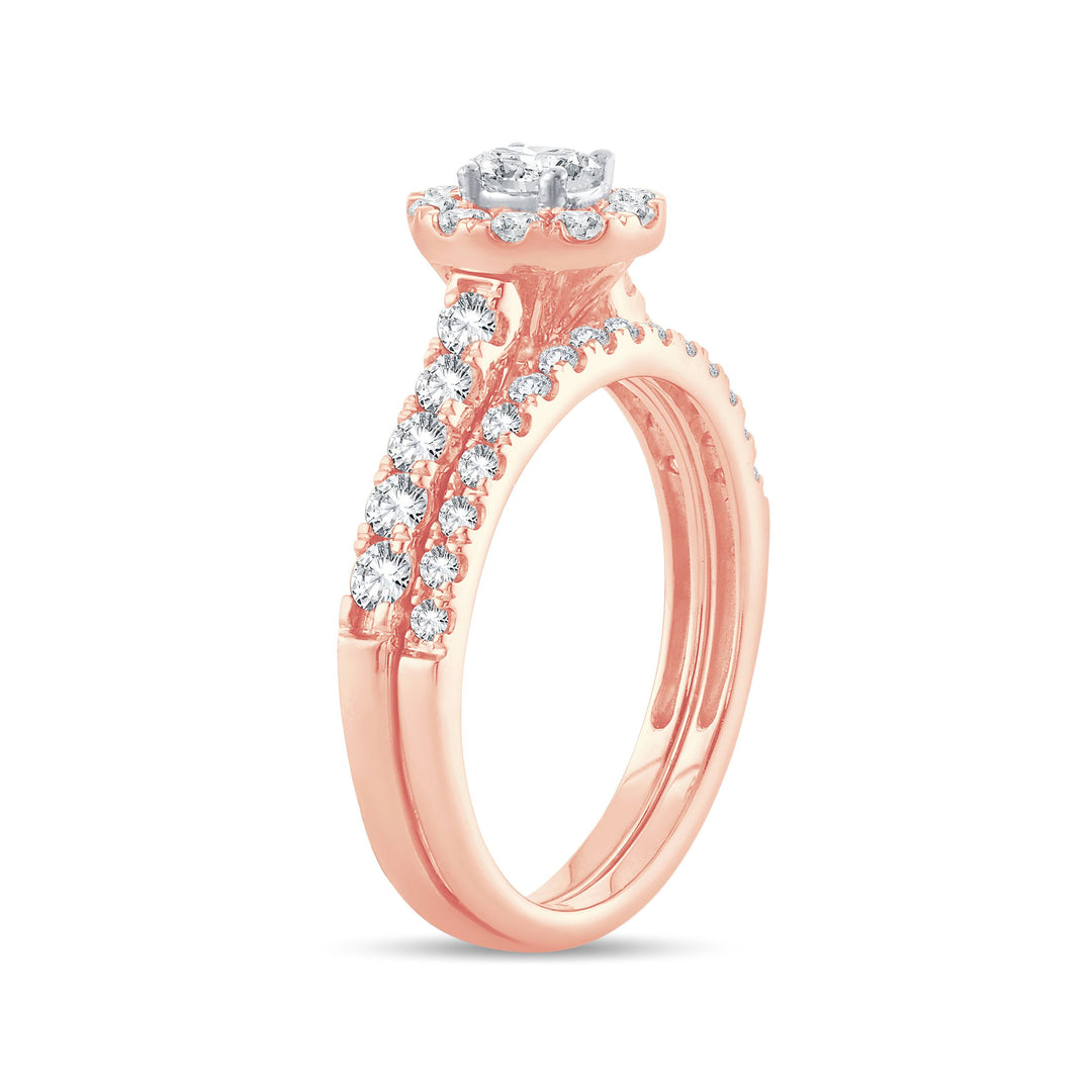 14k Rose Gold 1.15CT Lab Diamond Womens Engagement Ring