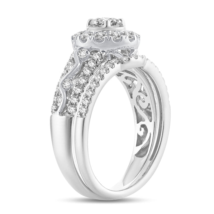 14k White Gold 1.14CT Lab Diamond Engagement Ring