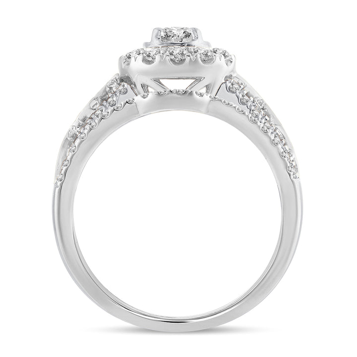 14k White Gold 1.14CT Lab Diamond Engagement Ring