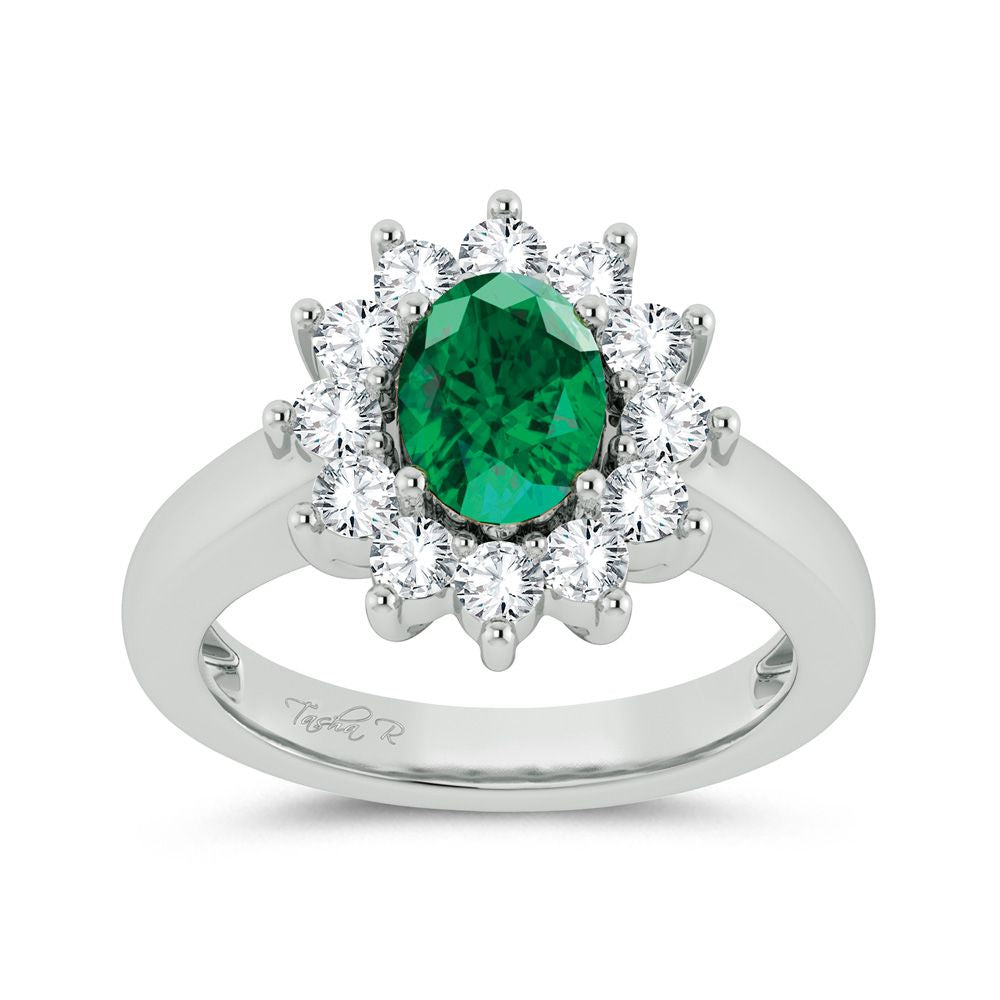 14k White Gold 0.79ct Lab Diamond Womens Statement Ring