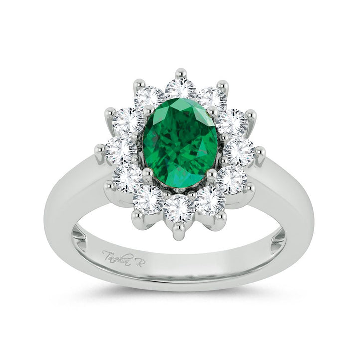 14k White Gold 0.79ct Lab Diamond Womens Statement Ring
