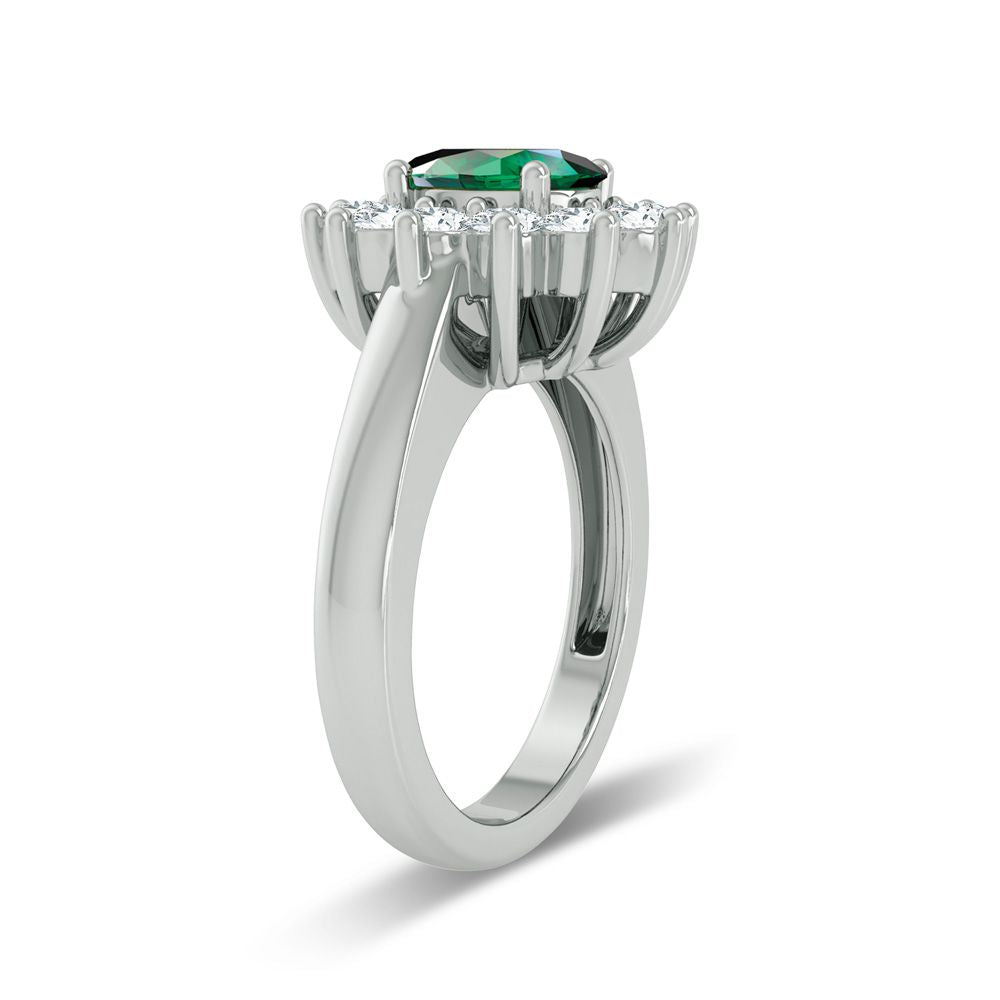 14k White Gold 0.79ct Lab Diamond Womens Statement Ring