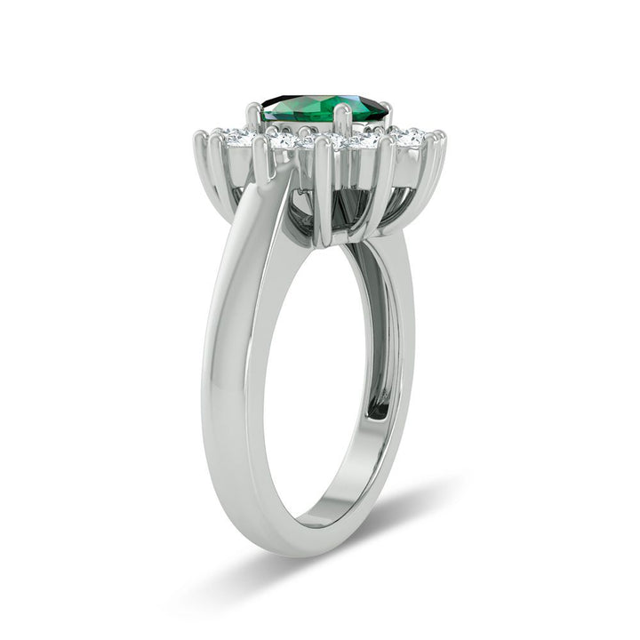 14k White Gold 0.79ct Lab Diamond Womens Statement Ring