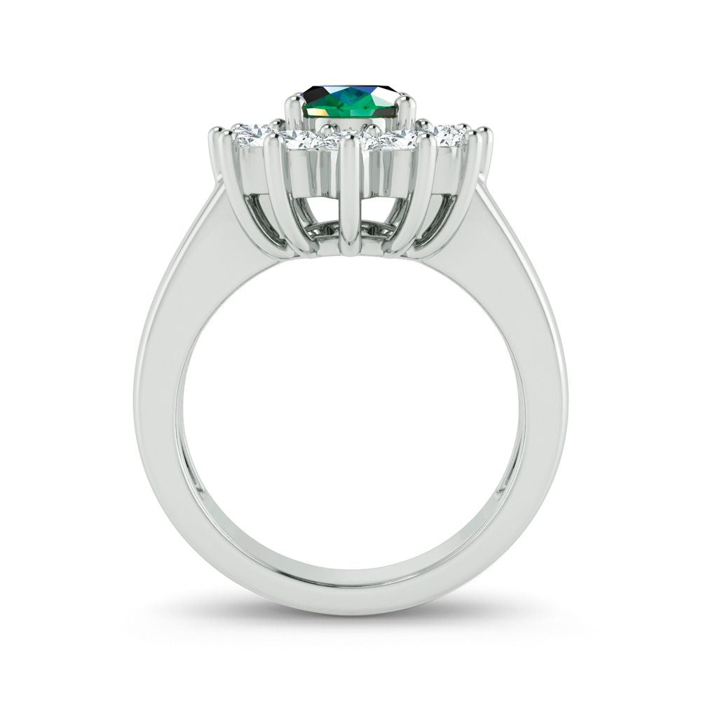 14k White Gold 0.79ct Lab Diamond Womens Statement Ring