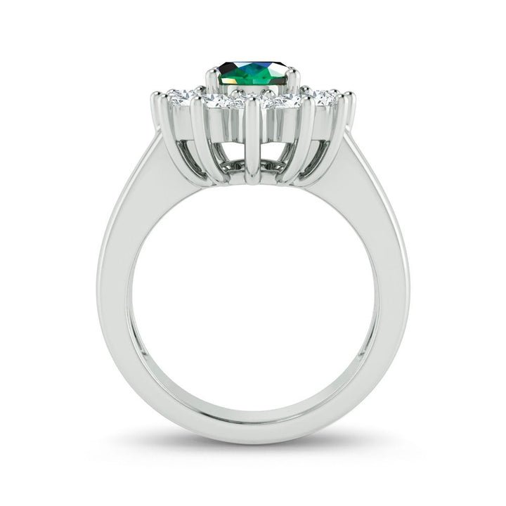 14k White Gold 0.79ct Lab Diamond Womens Statement Ring