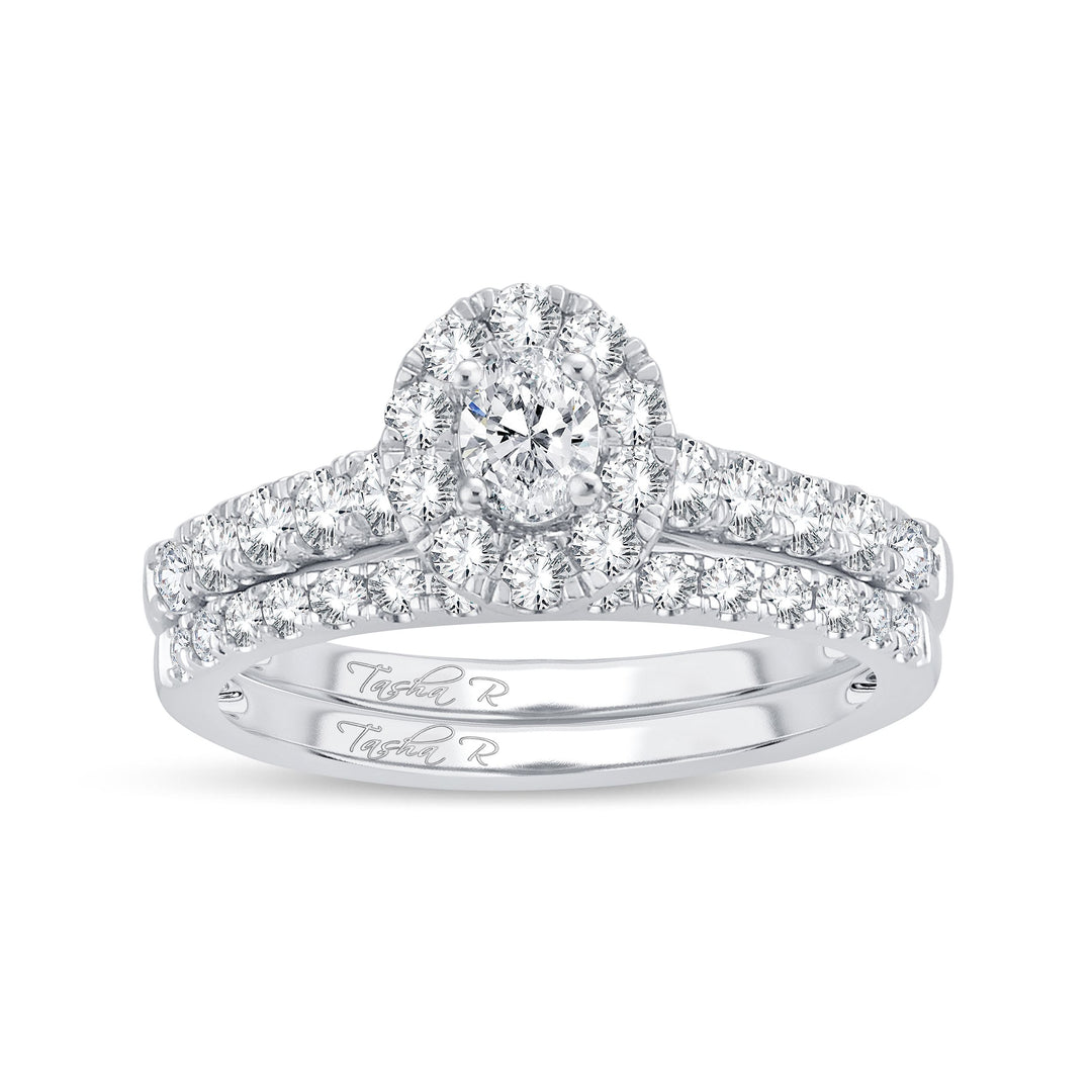 14k White Gold Lab Diamond Bridal Ring (1.15CT Brilliance)