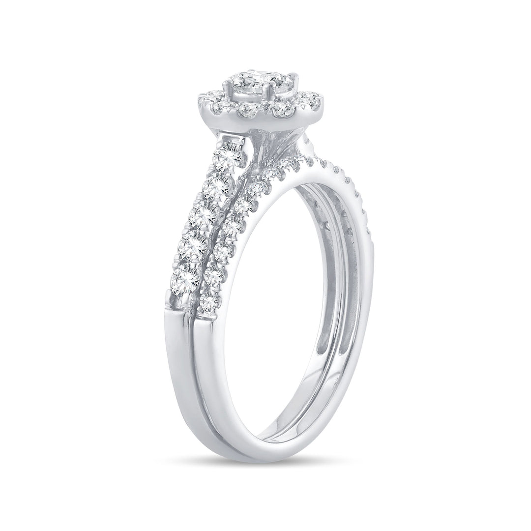 14k White Gold Lab Diamond Bridal Ring (1.15CT Brilliance)