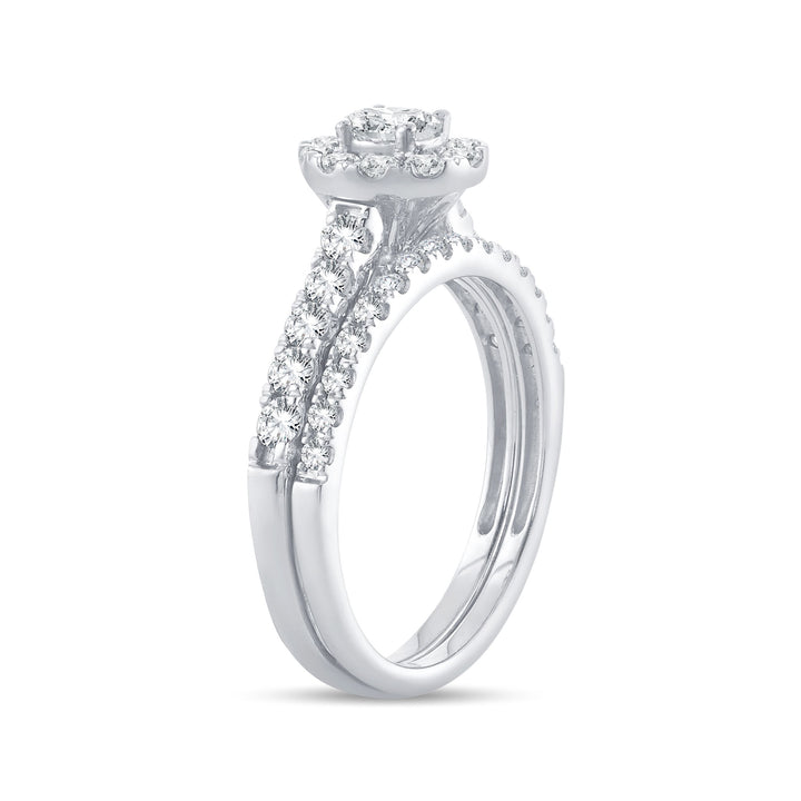 14k White Gold Lab Diamond Bridal Ring (1.15CT Brilliance)