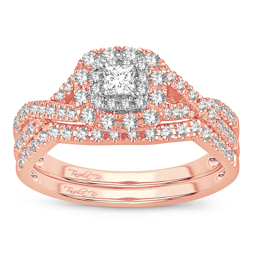Romantic 14k Rose Gold Lab Diamond Engagement Ring (0.50ct)