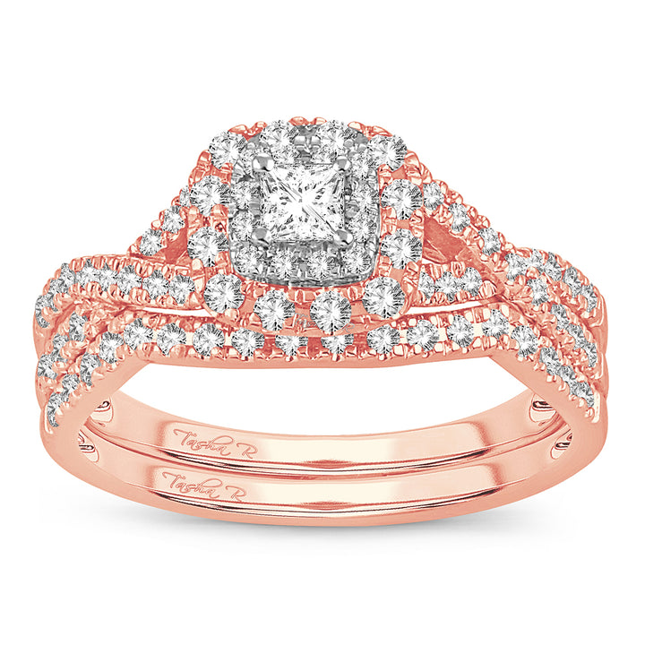 Romantic 14k Rose Gold Lab Diamond Engagement Ring (0.50ct)