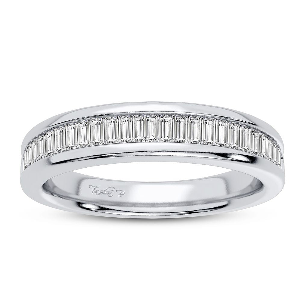 Chic 10K White Gold Diamond Fashion Band - 0.50CT Accent