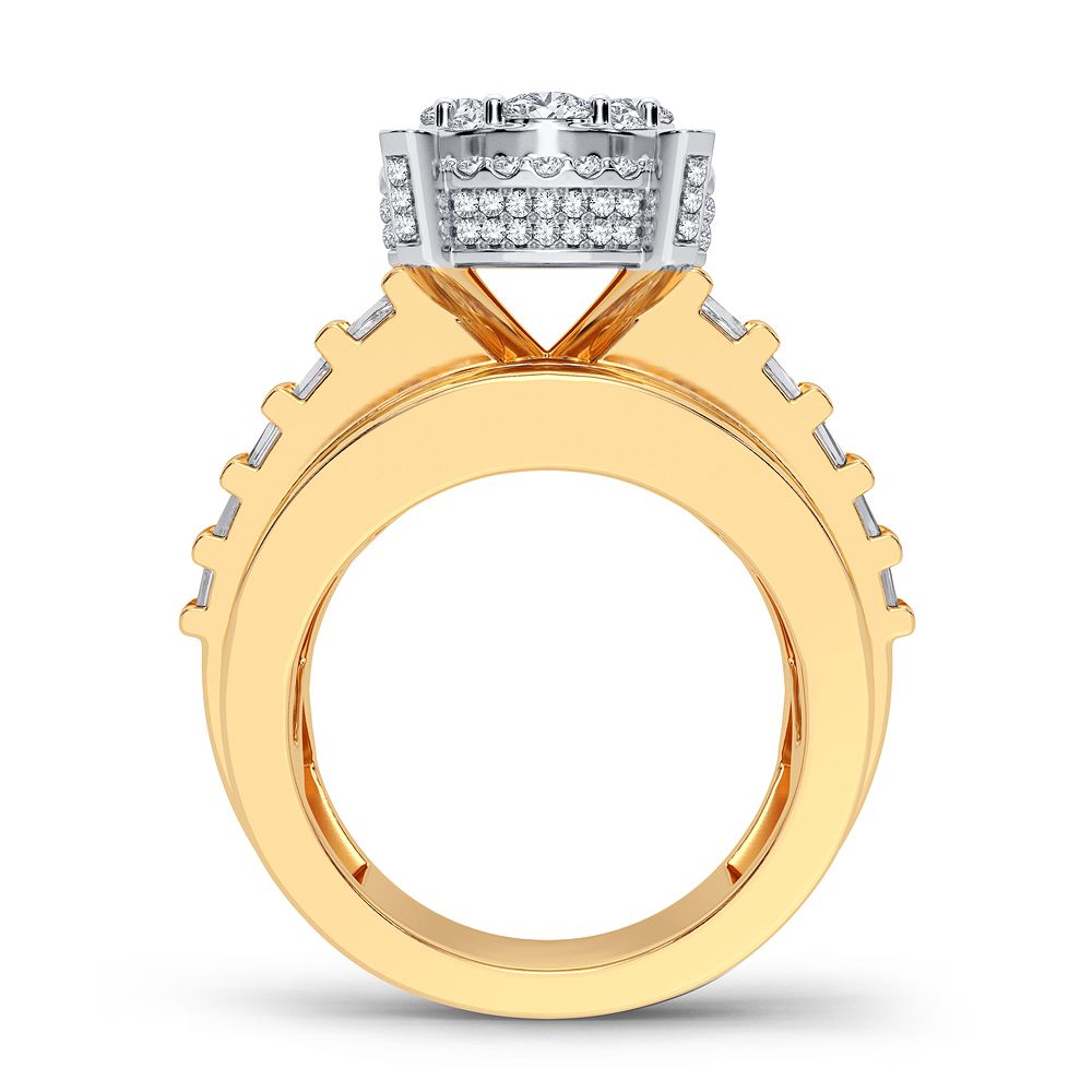 14K Yellow Gold 2.00CT Lab Diamond Fashion Ring