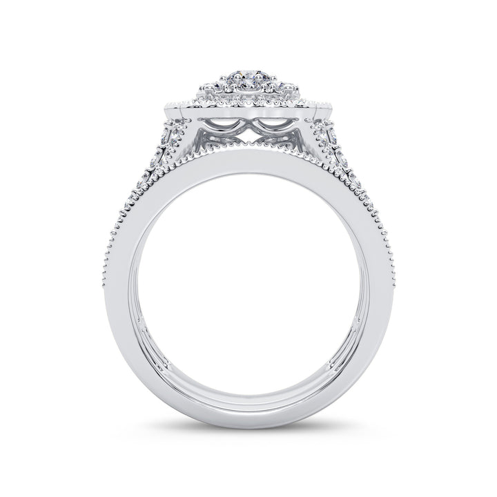 Brilliant 14K White Gold Lab Diamond Bridal Ring 2CT