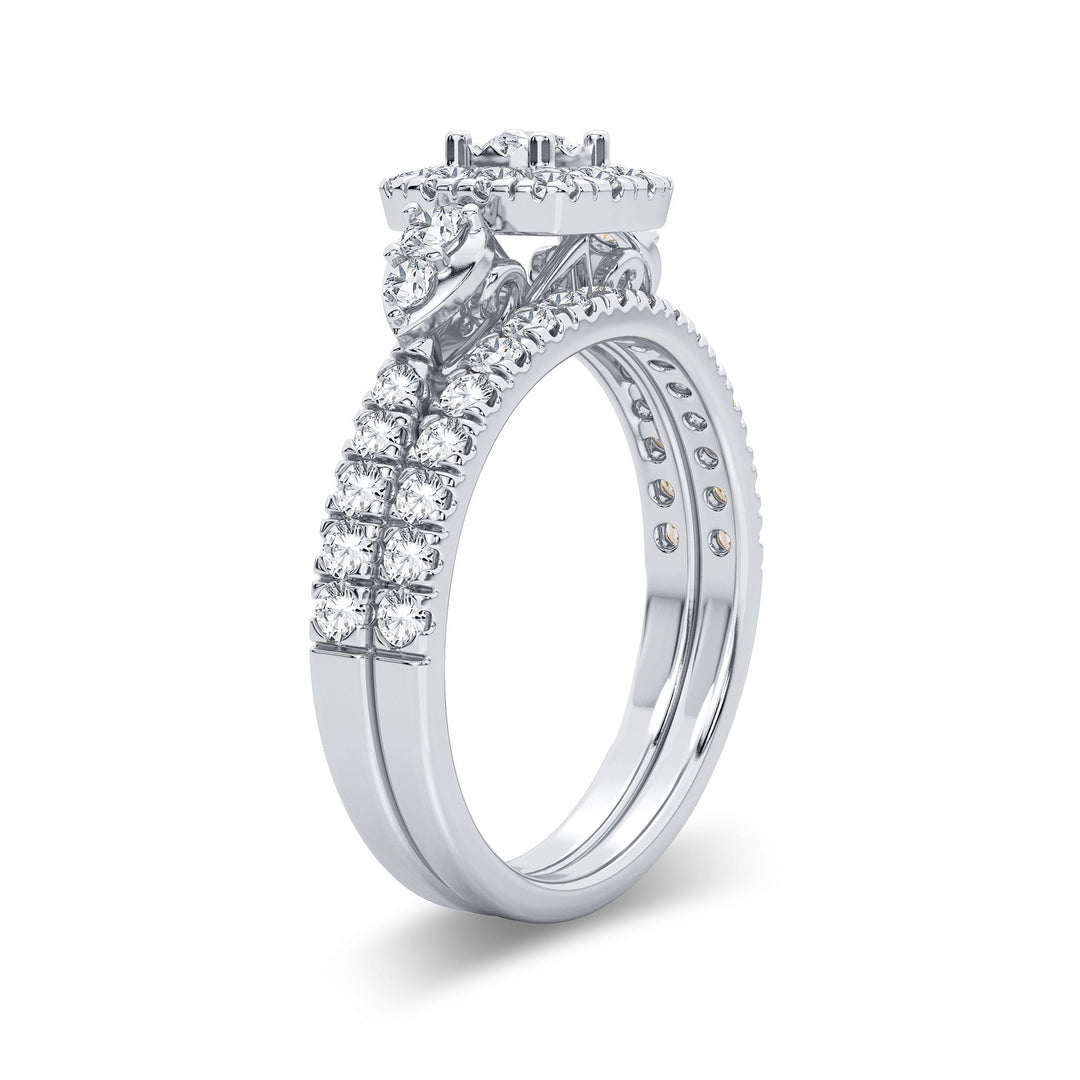 Timeless 14k White Gold 1CT Lab Diamond Engagement Ring