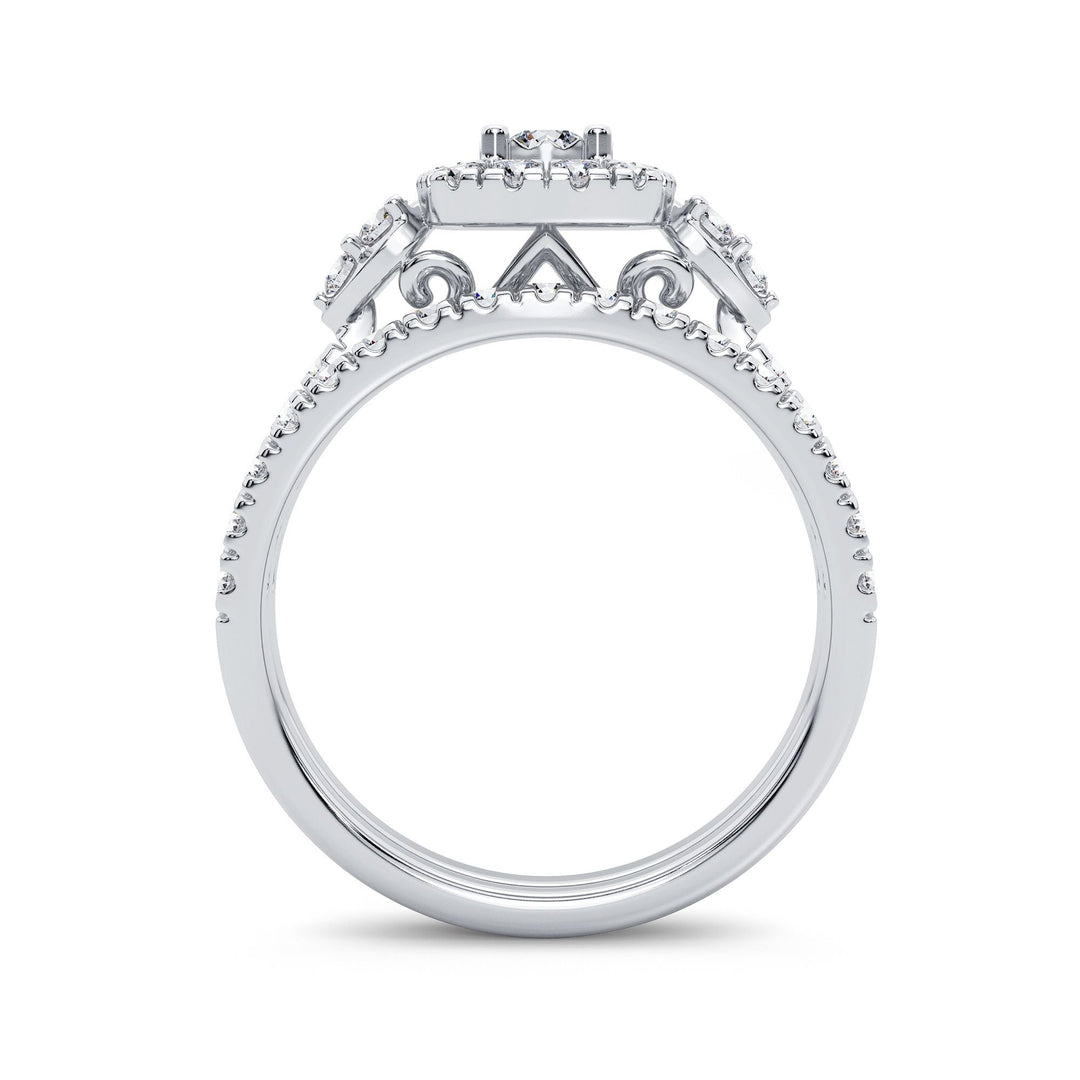Timeless 14k White Gold 1CT Lab Diamond Engagement Ring