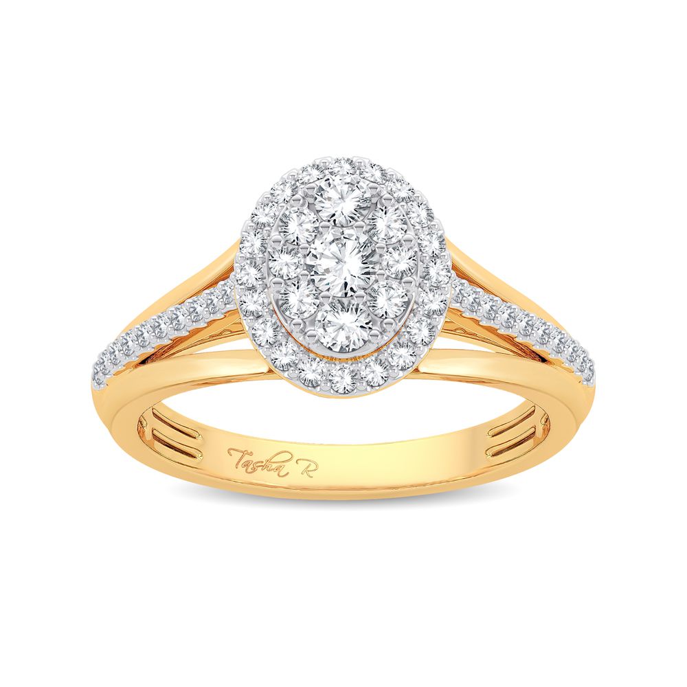 Luminous 14K Yellow Gold 0.50ct Lab Diamond Engagement Ring