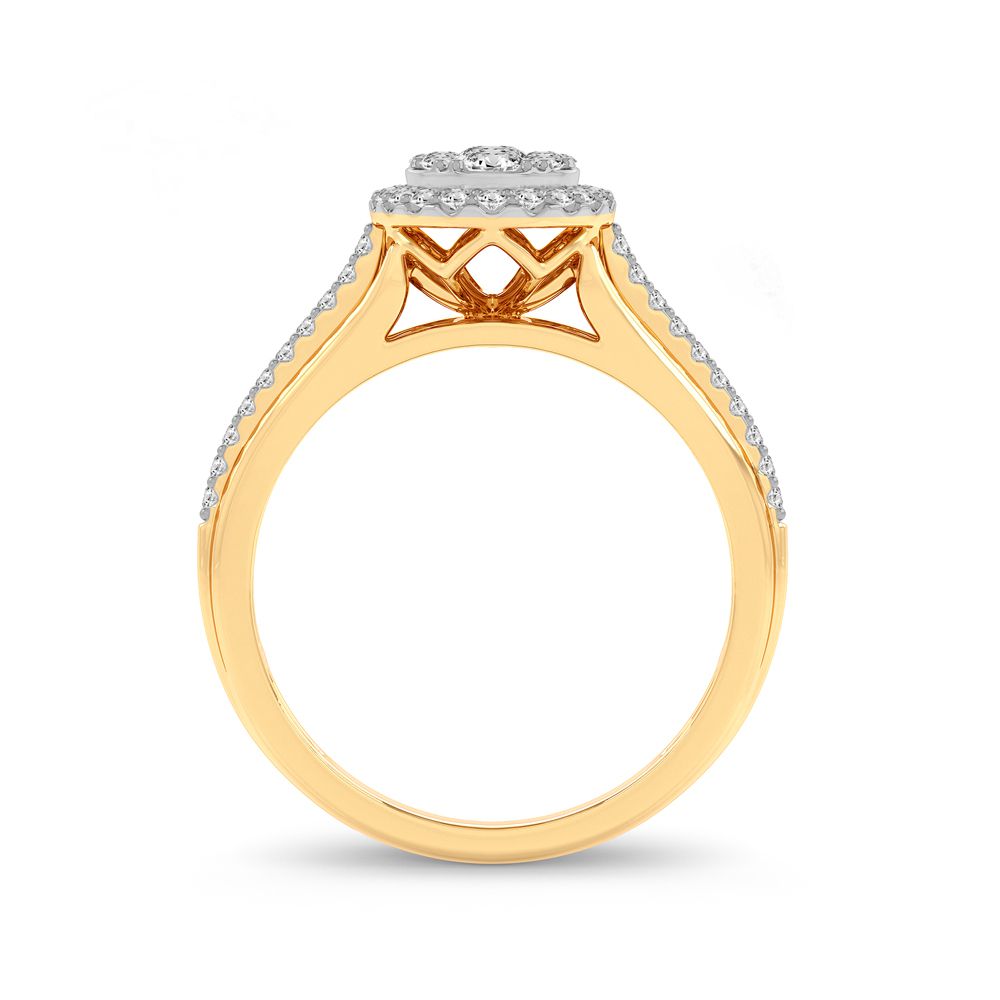 Luminous 14K Yellow Gold 0.50ct Lab Diamond Engagement Ring