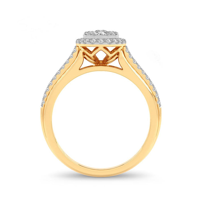 Luminous 14K Yellow Gold 0.50ct Lab Diamond Engagement Ring