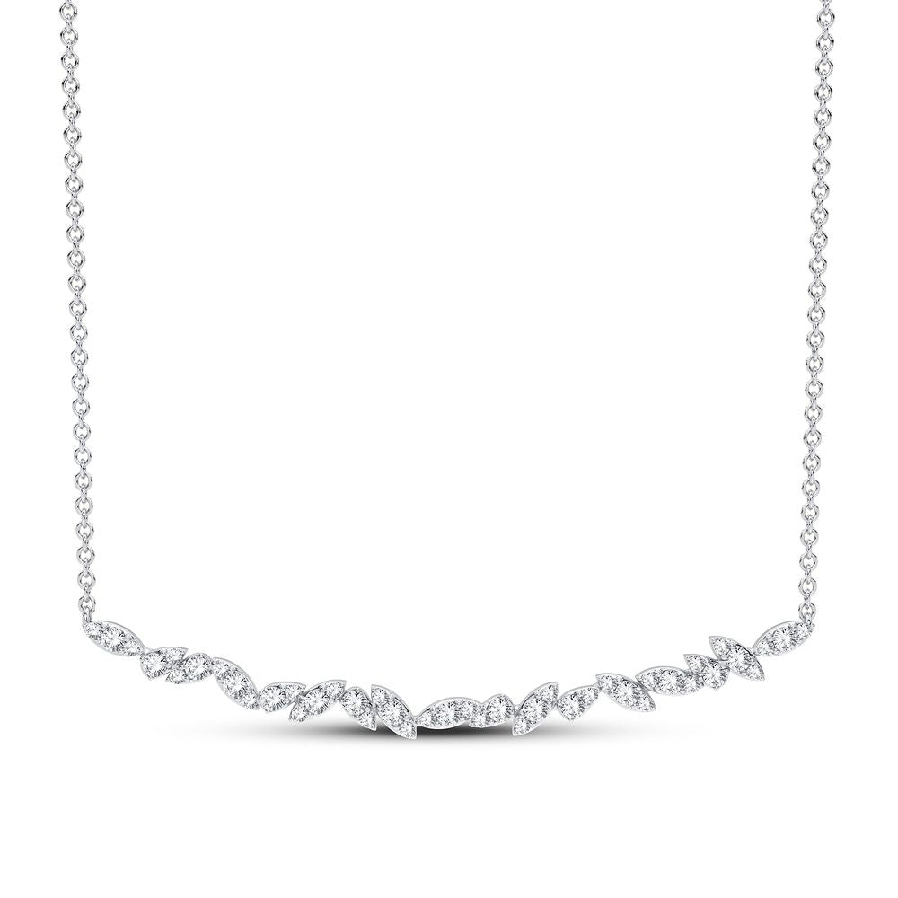 14K White Gold 0.36CT Diamond Necklace