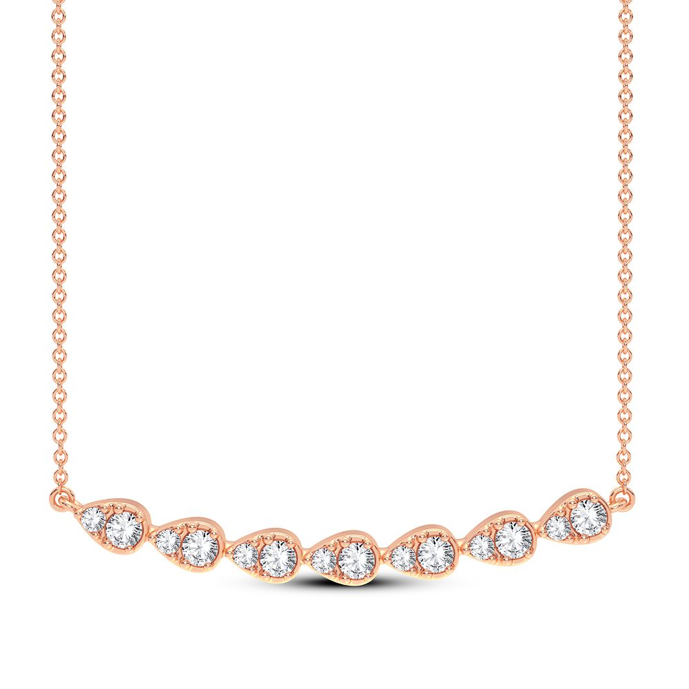 14K Rose Gold 0.33CT Diamond Necklace