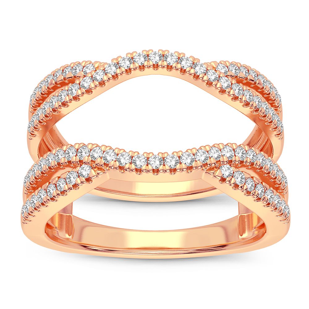 14K Rose Gold 0.33CT Diamond Ring Guard