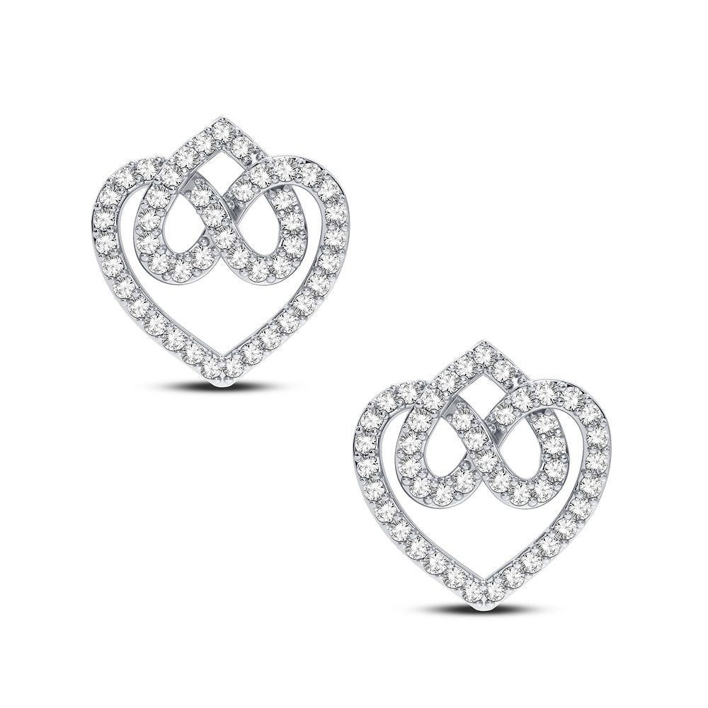 14K White Gold 0.40CT Diamond Earrings