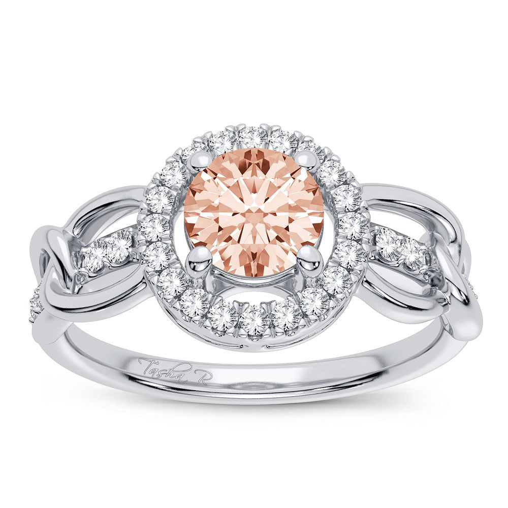 14k White Gold 0.20ct Morganite Ring