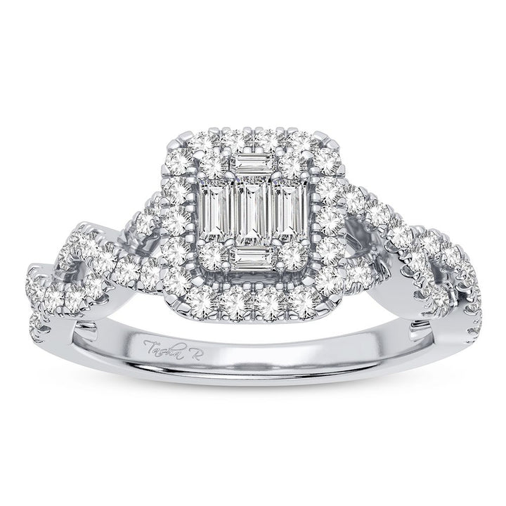 Brilliant 0.50CT Lab Diamond 14k White Gold Ring