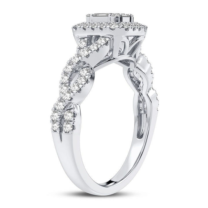 Brilliant 0.50CT Lab Diamond 14k White Gold Ring