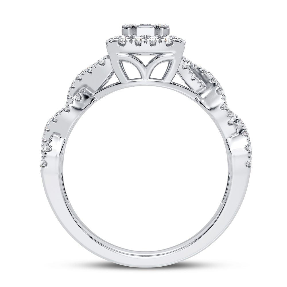 Brilliant 0.50CT Lab Diamond 14k White Gold Ring
