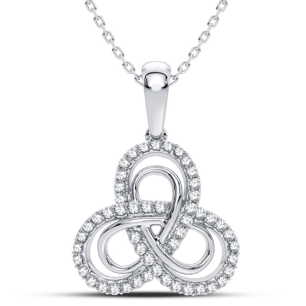 14K White Gold 0.25CT Diamond Pendant