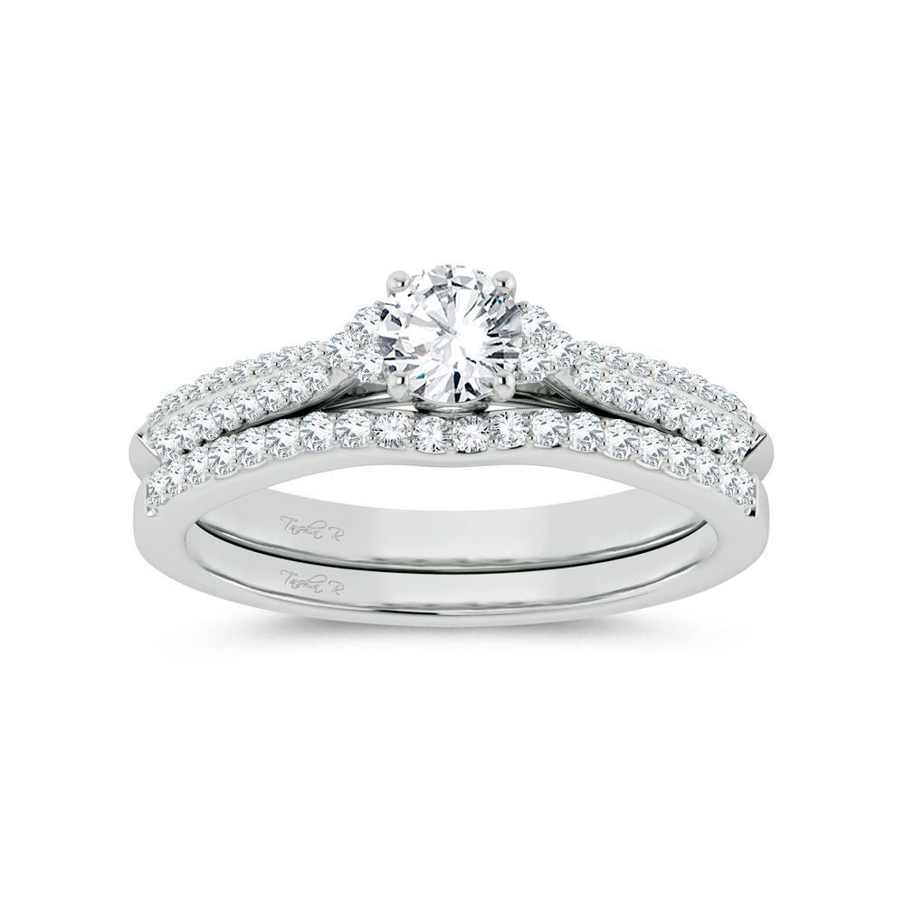 14K White Gold 0.60ct Diamond Bridal Ring