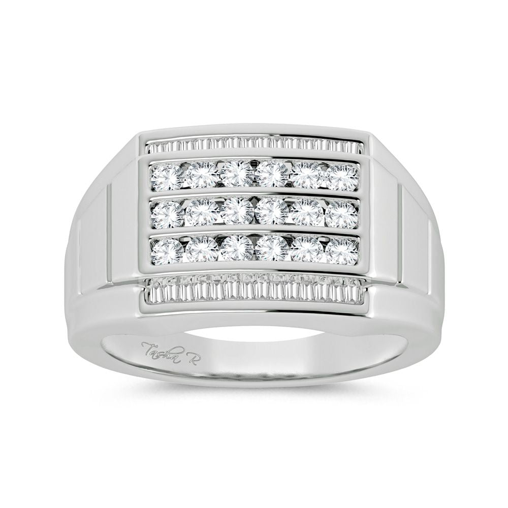 14K White Gold 0.85ct Diamond Band