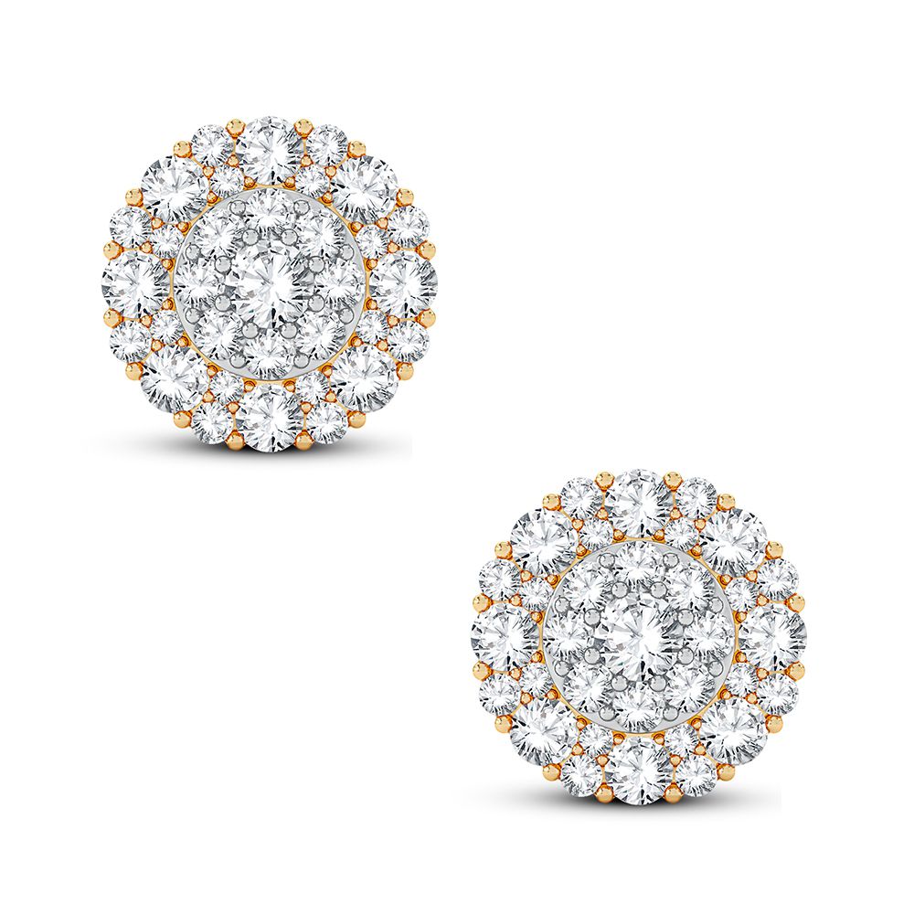 14K Yellow Gold 0.50CT Diamond Stud Earrings